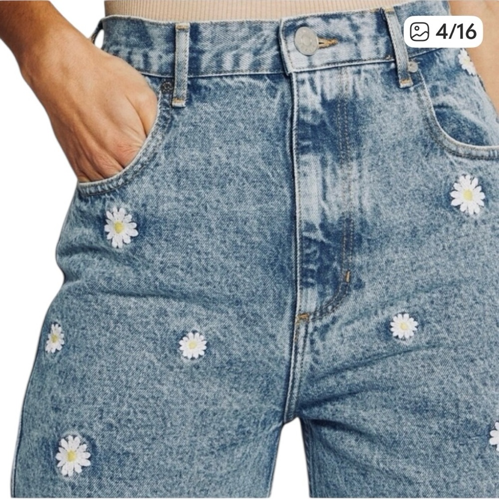 Sandro Paris Daisy Jeans Cottagecore Soft Girl Boho Embroidered EU 38 US
28 US 6